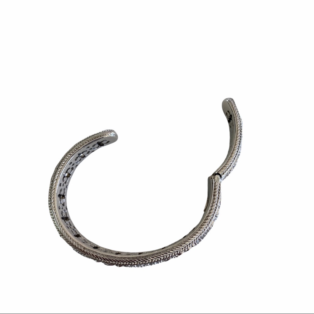 Judith Ripka Classic Hinged Cuff Bracelet in Sterling Silver - Picture 8 of 10